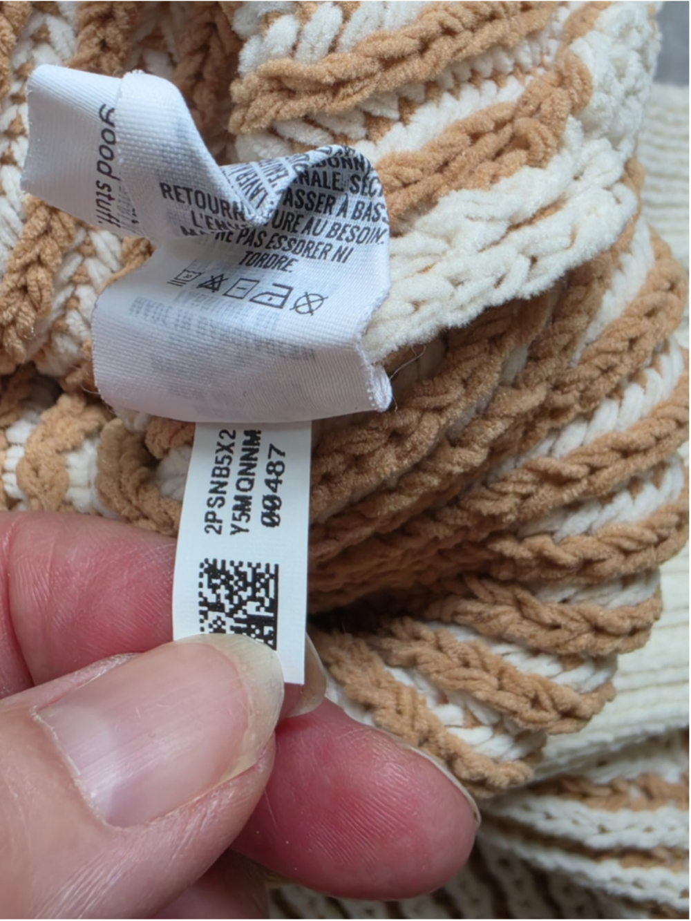 aerie Cream and Tan Striped Ribbed Crewneck Sweater - Picture 9 of 13